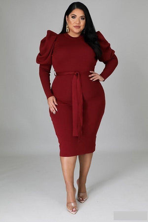 CURVY Karmyn Puff Sleeve Dress